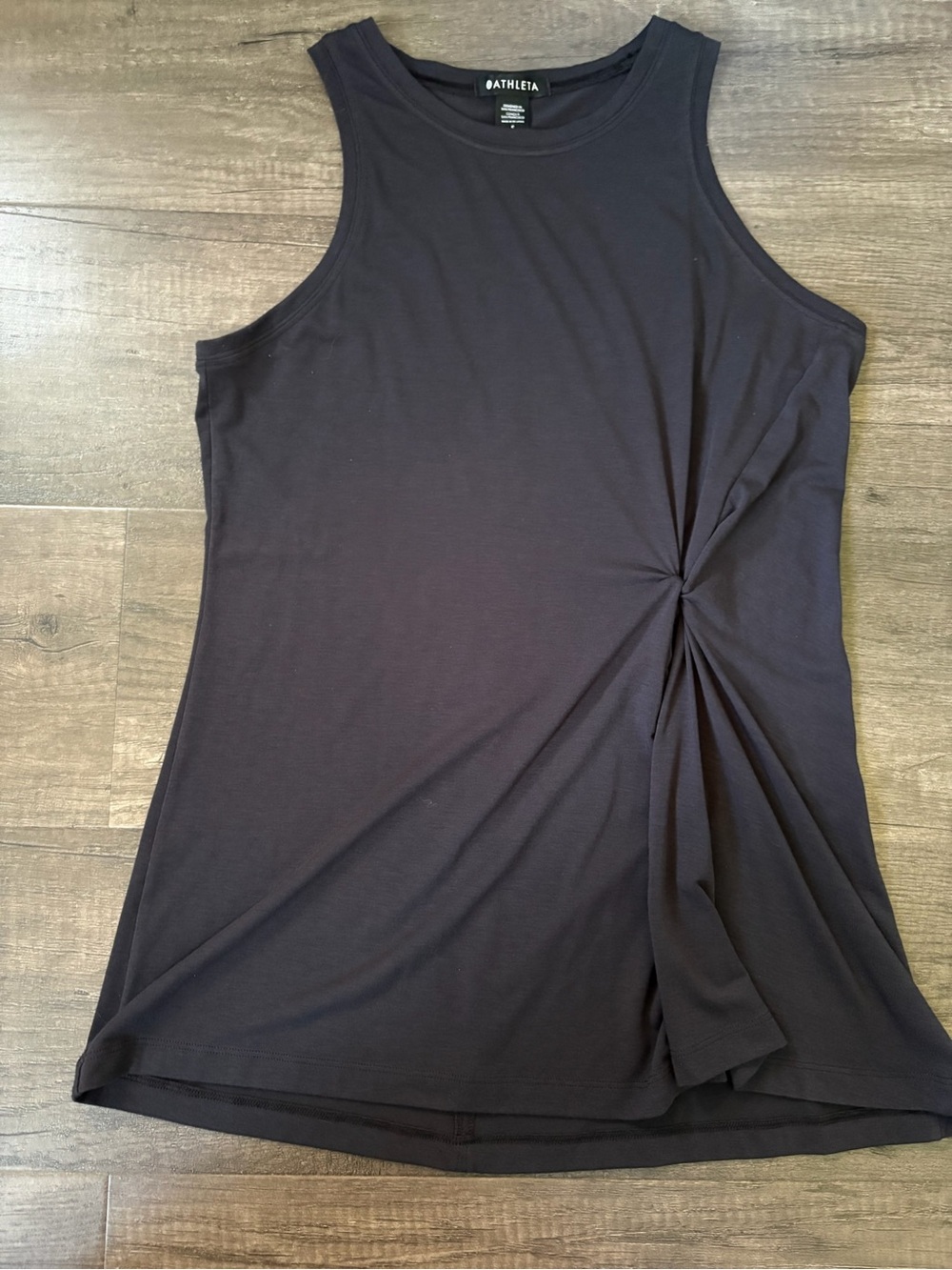 Athleta Radiate Black Twist-Front Sleeveless Tank